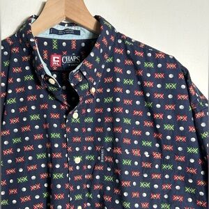 Chaps RL Vintage Golf Shirt Short Sleeve Button Down XL